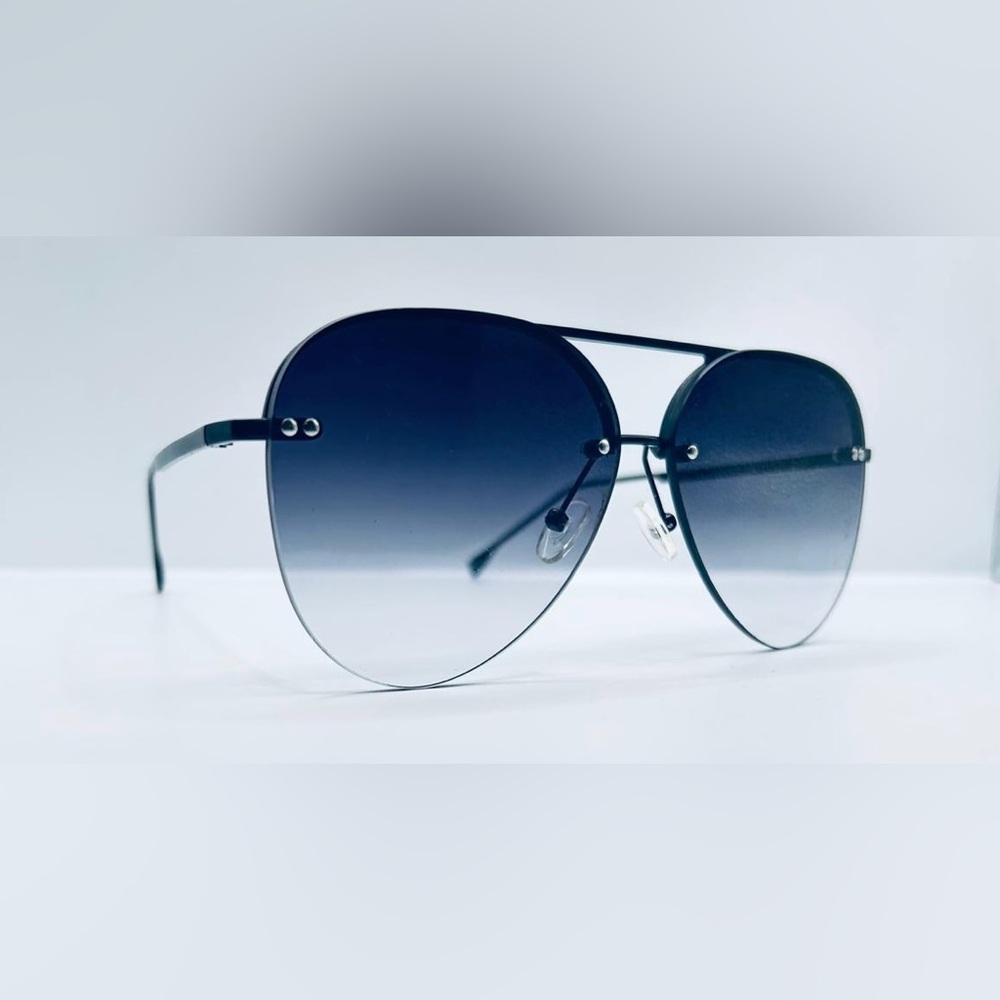 Topfoxx Megan II Black Pilot Half-Rim Sunglasses Frames Only